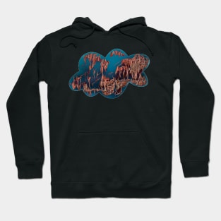 Cloud shape in blue Hoodie